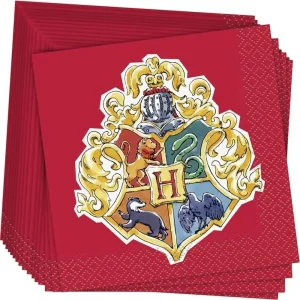 16 Serviettes Papier Harry Potter - 4 Maisons Poudlard 25 x 25 cm