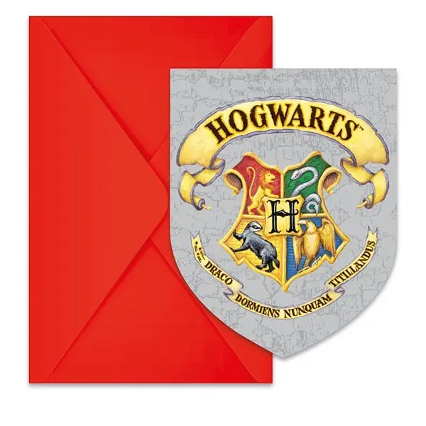 6 Invitations avec Enveloppes Harry Potter - Poudlard – Image 2